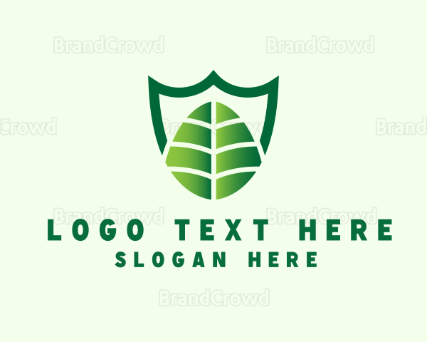 Agriculture Shield Leaf Logo