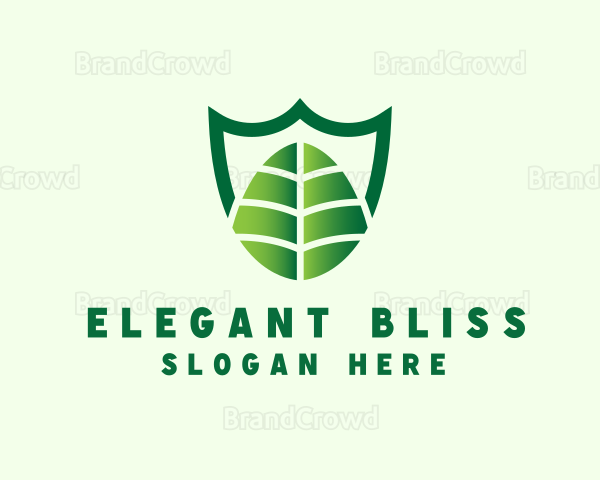 Agriculture Shield Leaf Logo