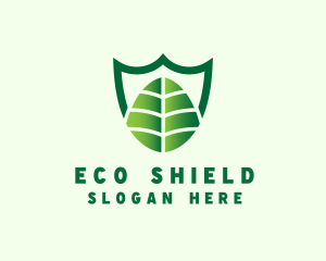 Agriculture Shield Leaf logo design