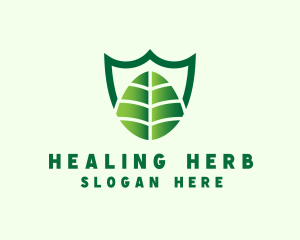 Agriculture Shield Leaf logo design