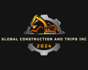 Excavator Quarry Digging Logo