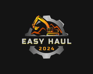 Excavator Quarry Digging logo design