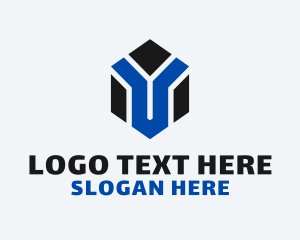 Futuristic - Hexagon Gaming Letter Y logo design
