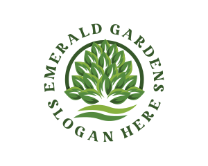 Organic Leaves Farm logo design