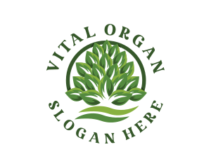 Organic Leaves Farm logo design