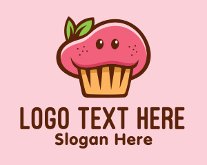 Strawberry - Muffin Monster Bakery logo design