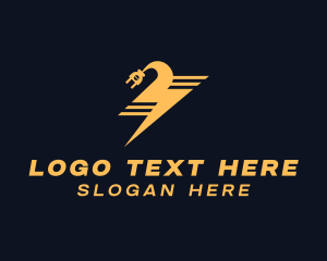 Ligtning - Electrical Volt Plug logo design