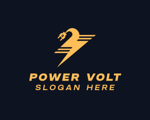 Electrical Volt Plug logo design