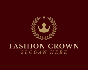 Royal Crown Wreath logo design