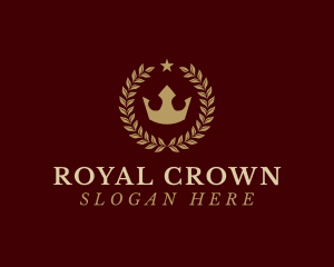 Royal Crown Wreath logo design