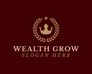 Royal Crown Wreath logo design