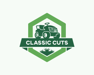 Lawn Mower Gardener logo design