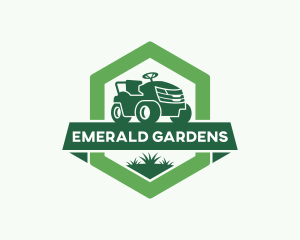 Lawn Mower Gardener logo design