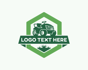 Mowing - Lawn Mower Gardener logo design