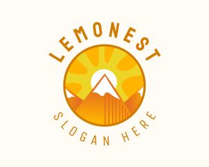 Sunset Mountain Camping Outdoor  Logo