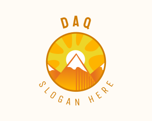 Sunset Mountain Camping Outdoor  Logo