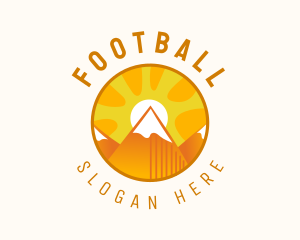 Sunset Mountain Camping Outdoor  Logo