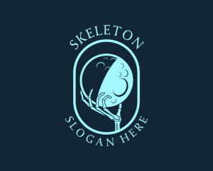 Lunar Skeleton Hand logo design