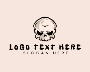 Corps - Scary Skull Halloween logo design