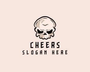 Skull Head Halloween Logo