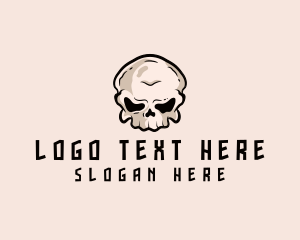 Crypt - Skull Head Halloween logo design