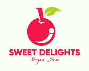 Sweet Red Cherry logo design