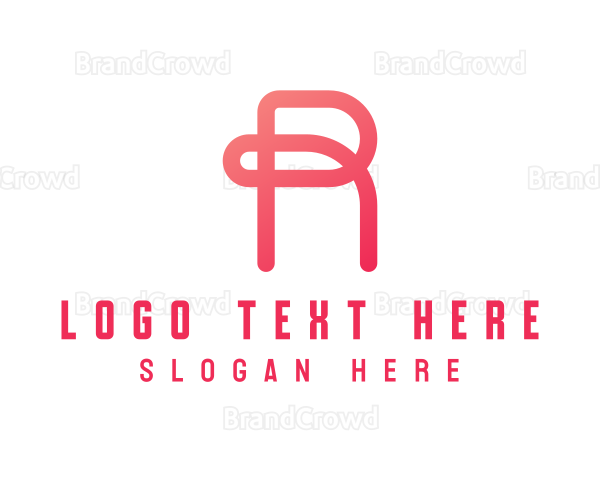 Pink Loop Letter R Logo