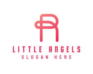 Modern - Pink Loop Letter R logo design
