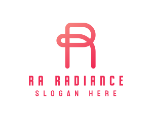 Pink Loop Letter R logo design