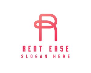 Pink Loop Letter R logo design