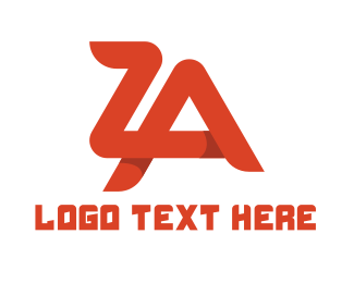 Red Z & A  Logo