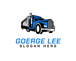 Enterprise - Blue Delivery Truck logo design