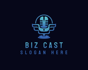 Singer - Podcast Mic Studio logo design