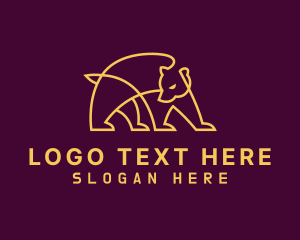 Yellow - Wild Bear Luxury logo design