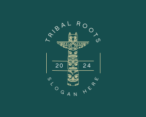 Statue Tribal Totem logo design