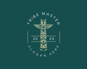 Statue Tribal Totem logo design