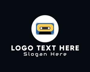Music Shop - Retro Casette Tape logo design