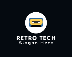 Retro Casette Tape logo design