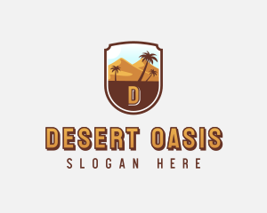 Desert Dune Palm Tree logo design