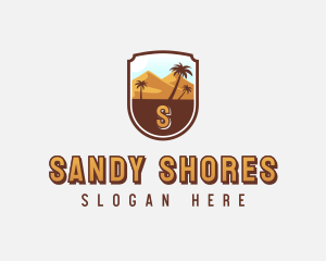 Desert Dune Palm Tree logo design