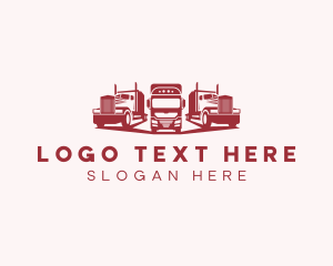 Trailer Truck - Logistics Fleet Truck logo design