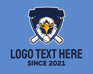 Little League - Eagle Baseball Mascot logo design