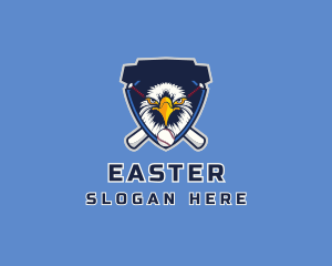 Hawk - Eagle Baseball Shield logo design