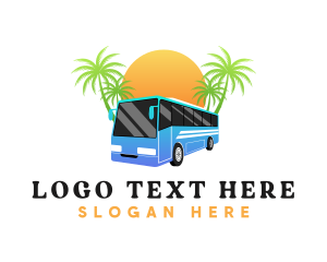 Sunset - Summer Bus Transportation logo design