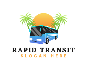 Bus - Summer Bus Transportation logo design