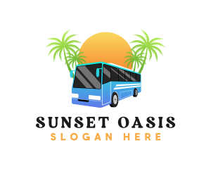 Summer Bus Transportation logo design