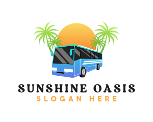 Summer Bus Transportation logo design