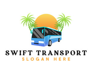 Summer Bus Transportation logo design