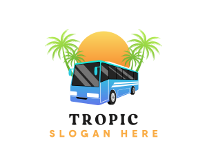 Summer Bus Transportation logo design