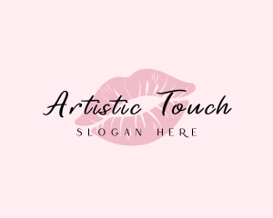 Feminine Lips Kiss logo design